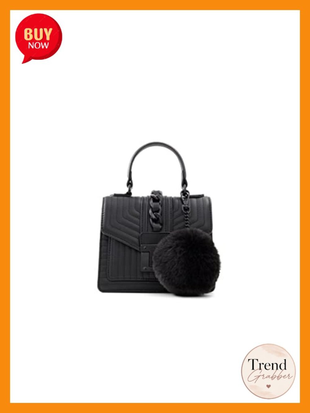 Faux Leather Top Handle Satchel Handbag with Adjustable Strap